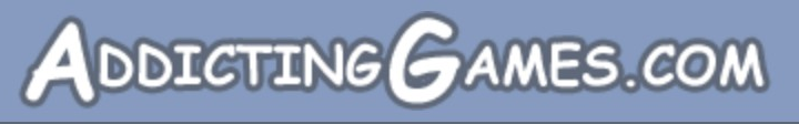Addicting Games logo on the 2005 addictinggames.com homepage: White handwritten lettering replaces the grey italic wordmark.