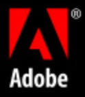 Adobe logo on the 2002 adobe.com homepage: The wordmark moves below the red A and the tagline disappears.