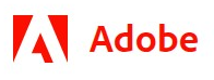 Adobe logo on the 2022 adobe.com homepage: The symbol and wordmark share a warmer red.