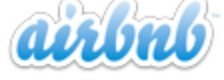 Airbnb logo on the 2010 airbnb.com homepage: the puffy blue airbnb