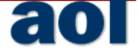 AOL logo on the 1996 aol.com homepage: lowercase dark-blue 'aol' under the banner “The future. Now available on”
