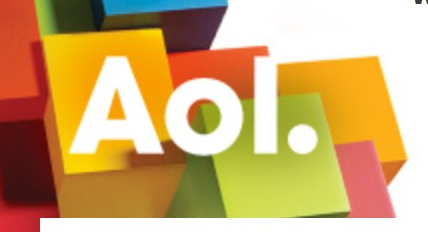 AOL logo on the 2011 aol.com homepage: 2009 rebrand: lowercase 'Aol.' with a full stop, placed over changing artwork