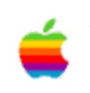 Apple logo on the 1997 apple.com homepage: rainbow apple next to Welcome to Apple