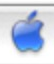Apple logo on the 2001 apple.com homepage: blue Aqua apple