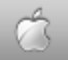Apple logo on the 2007 apple.com homepage: glossy apple in the grey nav bar