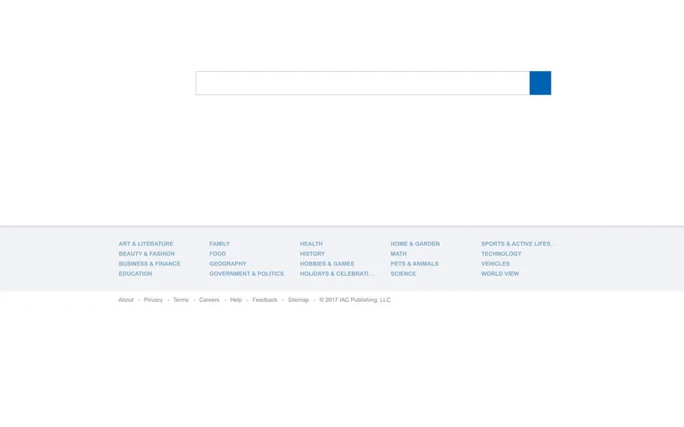 ask.com homepage in 2017
