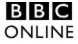 BBC logo on the 1998 bbc.co.uk homepage: upright BBC blocks with ONLINE underneath