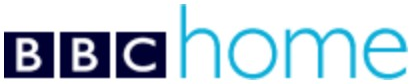 BBC logo on the 2006 bbc.co.uk homepage: BBC blocks with a cyan 'home' wordmark