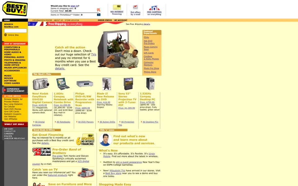 bestbuy.com homepage in 2002