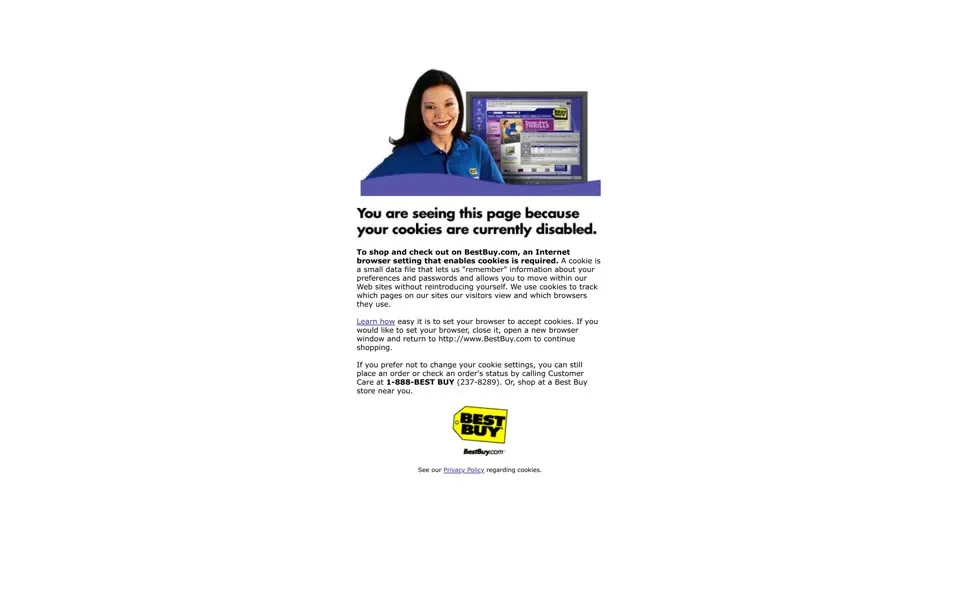 bestbuy.com homepage in 2003