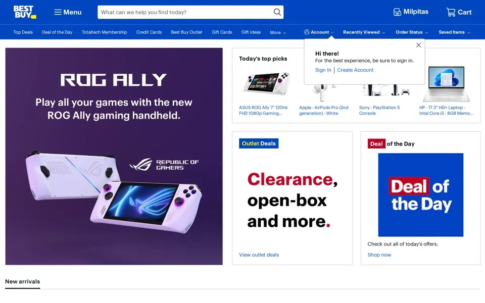 bestbuy.com homepage in 2023