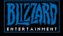 Blizzard Entertainment logo on the 1999 blizzard.com homepage: Silver edges give way to a flat blue frame