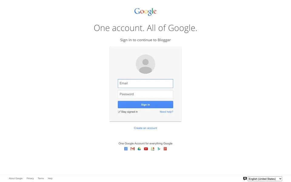 blogger.com homepage in 2015