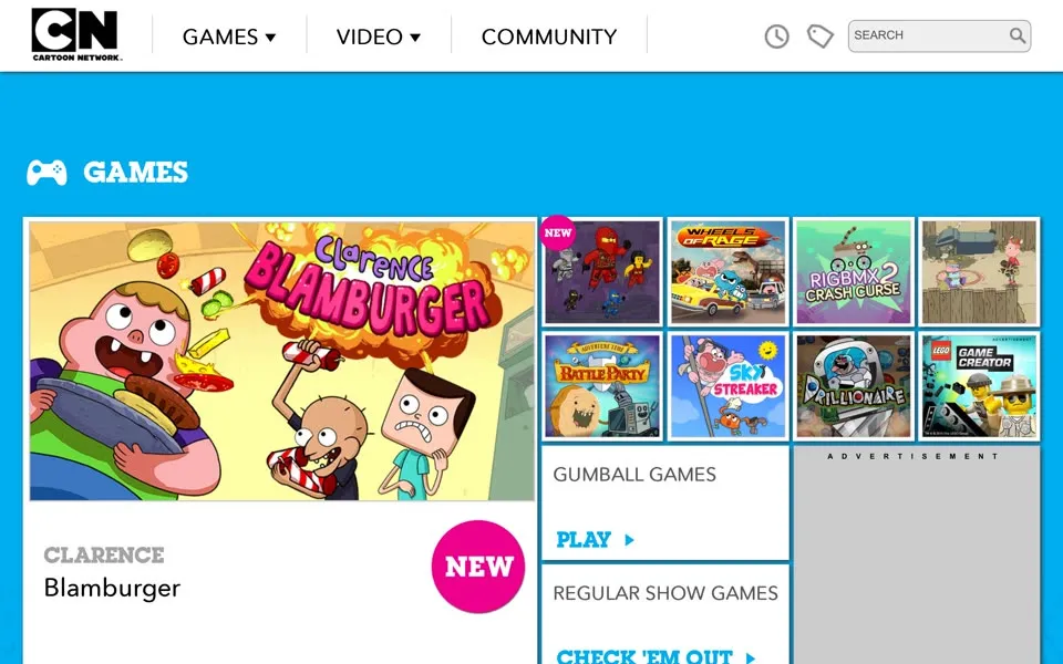 cartoonnetwork.com homepage in 2015
