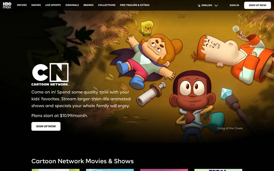 cartoonnetwork.com homepage in 2026