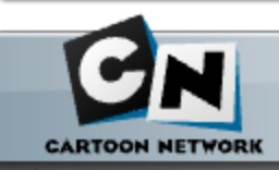 Cartoon Network logo on the 2005 cartoonnetwork.com homepage: Two tilted CN cubes replace the checkerboard .com wordmark.