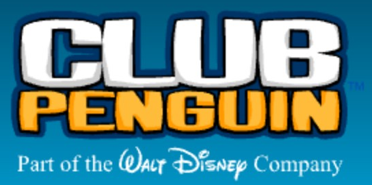 Club Penguin logo on the 2007 clubpenguin.com homepage: The Walt Disney Company line appears below the wordmark