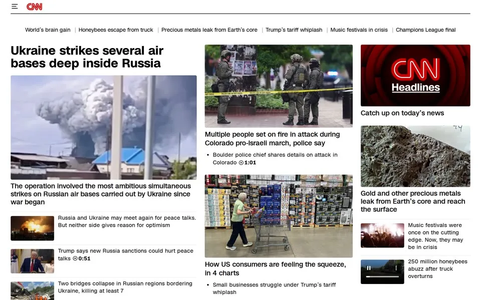 cnn.com homepage in 2025