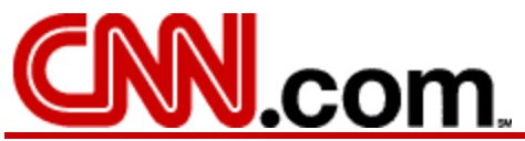CNN logo on the 2003 cnn.com homepage: CNN.com wordmark with the red rule