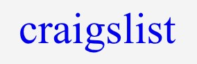 Craigslist logo on the 2021 craigslist.org homepage: thinner wordmark, no grey box