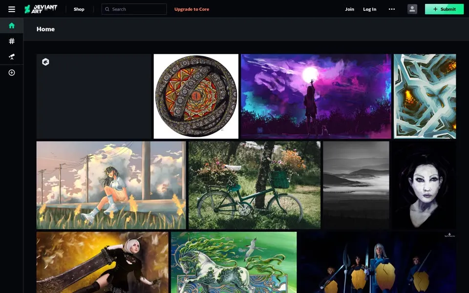 deviantart.com homepage in 2023