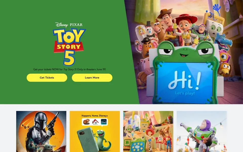 disney.com homepage in 2026