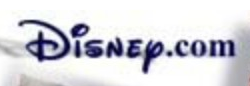 Disney logo on the 1997 disney.com homepage: The Disney.com wordmark appears in dark blue on white.