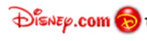 Disney logo on the 1999 disney.com homepage: The wordmark turns red and adds a round Disney emblem.
