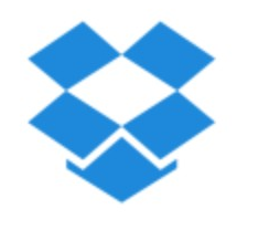 Dropbox logo on the 2013 dropbox.com homepage: the wordmark disappears: a flat blue box icon alone