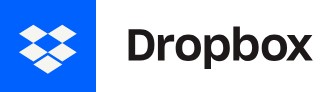 Dropbox logo on the 2022 dropbox.com homepage: icon moves into a solid blue square