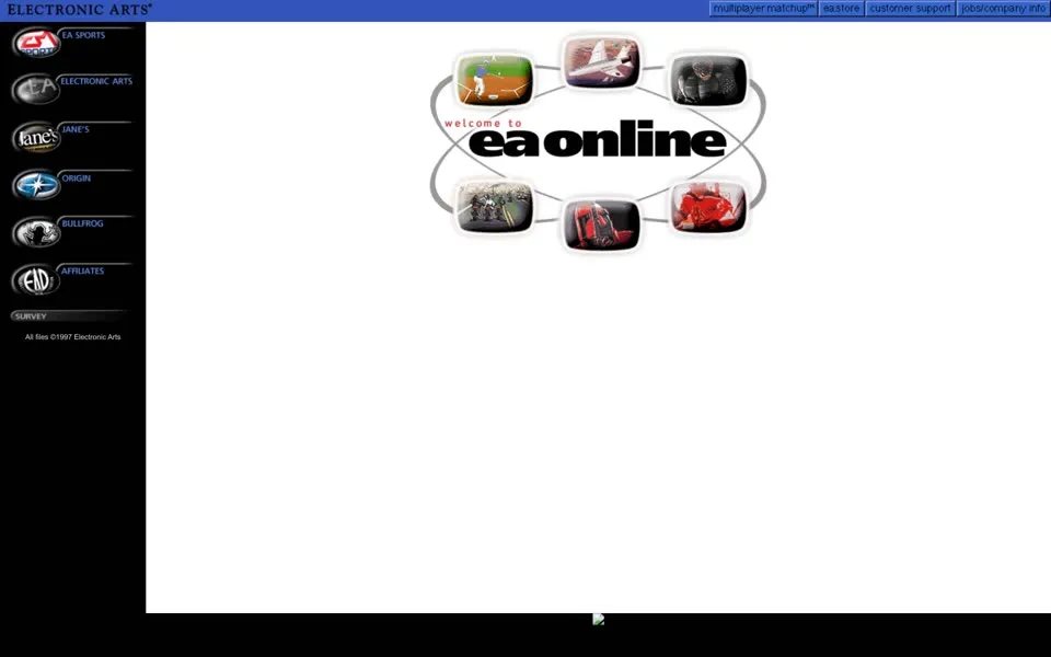 ea.com homepage in 1997