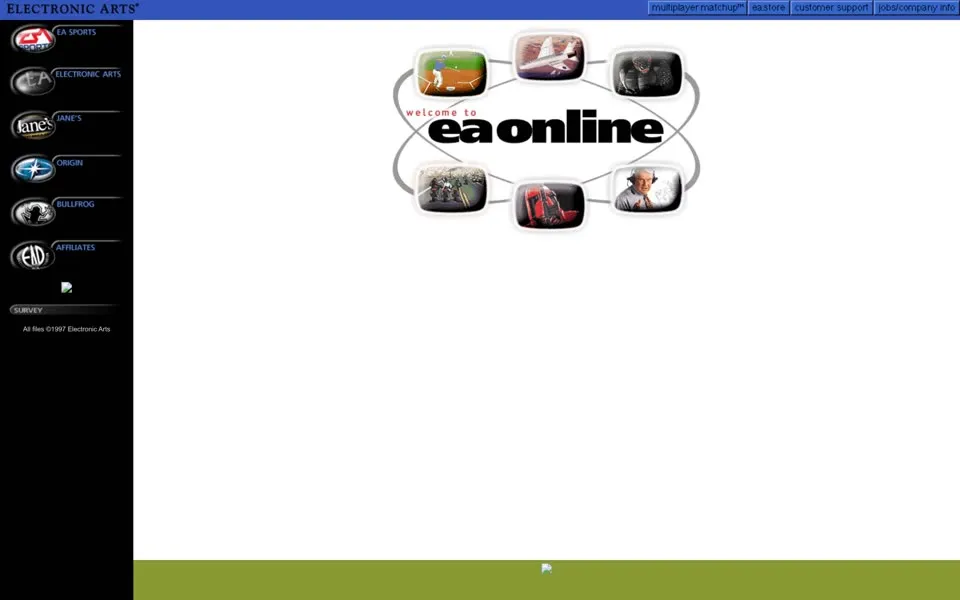 ea.com homepage in 1998