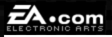 Electronic Arts logo on the 2003 ea.com homepage: EA.com combines the angular EA symbol with the Electronic Arts name.