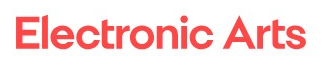Electronic Arts logo on the 2021 ea.com homepage: A red Electronic Arts wordmark replaces the roundel.