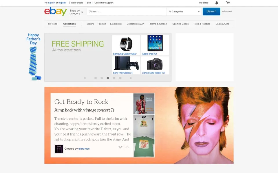 ebay.com homepage in 2014