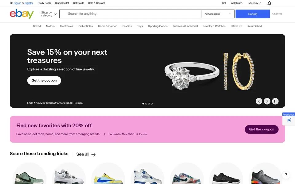 ebay.com homepage in 2024