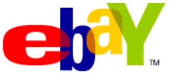 eBay logo on the 1999 ebay.com homepage: the 1990s wordmark: red 'e', blue 'b', yellow 'a', green 'y', overlapping letters, with a TM