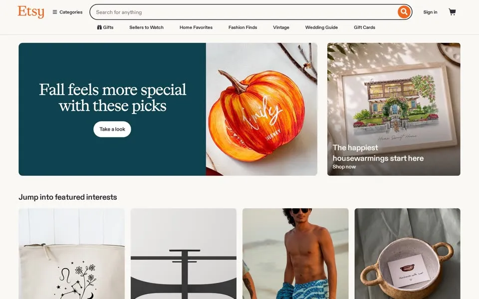 etsy.com homepage in 2026