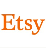 Etsy logo on the 2016 etsy.com homepage: a lighter, thinner serif wordmark