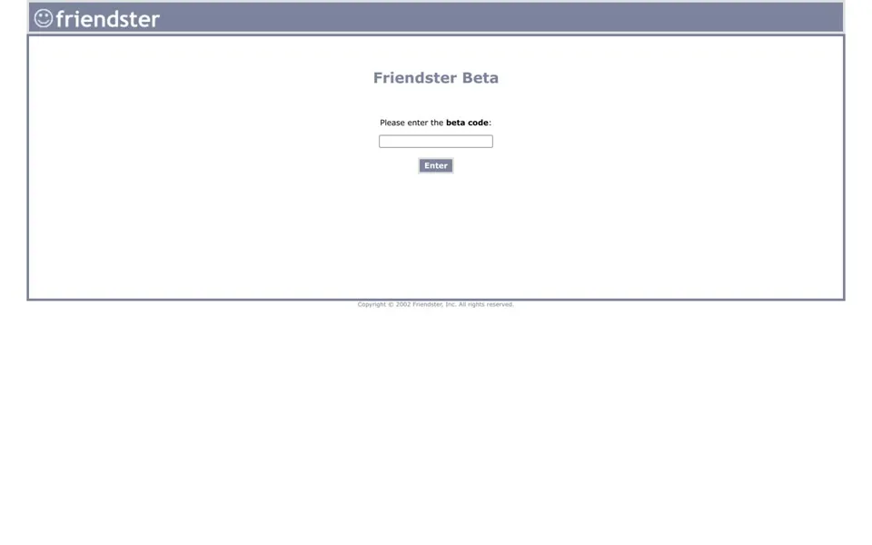 friendster.com homepage in 2002
