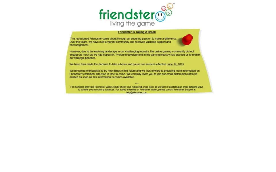 friendster.com homepage in 2019