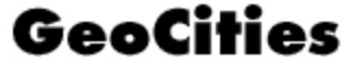 GeoCities logo on the 1998 geocities.com homepage: Bold mixed-case GeoCities lettering