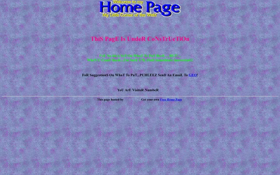 GeoCities member page GeorgiA's HomE PagE, August 30, 2009