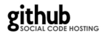 GitHub logo on the 2008 github.com homepage: lowercase wordmark with the tagline 'social code hosting'