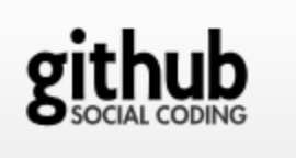 GitHub logo on the 2009 github.com homepage: tagline changes to 'social coding'