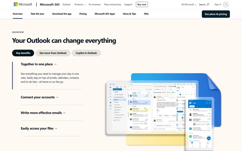 hotmail.com homepage in 2024