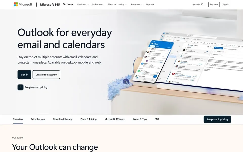 hotmail.com homepage in 2025