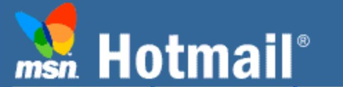 Hotmail logo on the 2000 hotmail.com homepage: The MSN butterfly appears beside a white Hotmail wordmark.