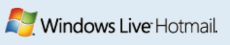 Hotmail logo on the 2007 hotmail.com homepage: The Windows flag and Windows Live name replace MSN.