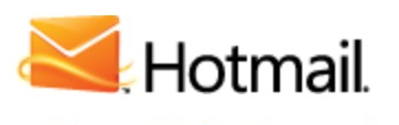 Hotmail logo on the 2011 hotmail.com homepage: An orange envelope appears beside the black Hotmail name.